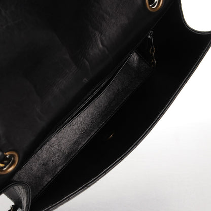 Chanel Calfskin Stitched Medium Single Flap Black 5 of 8