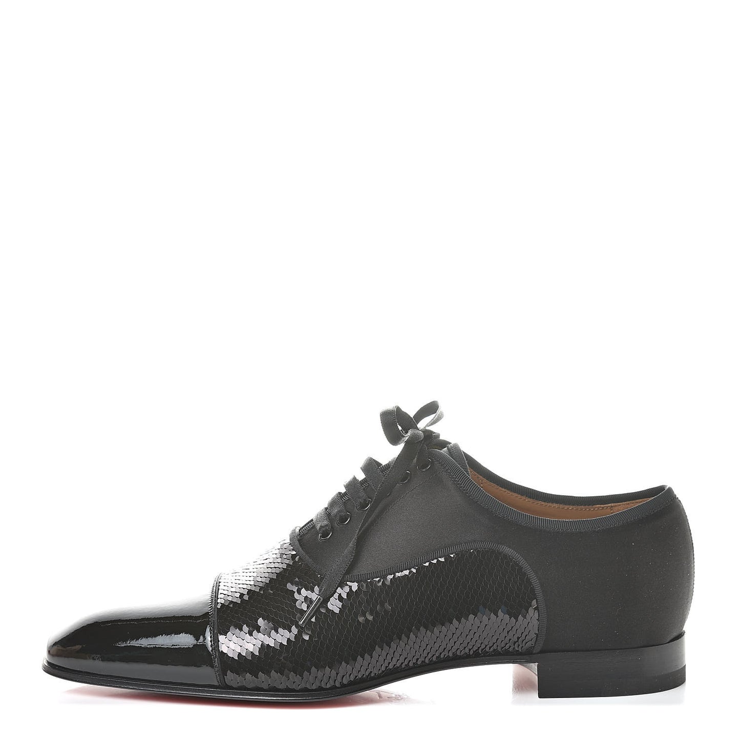 Patent Paillettes Greggo Orlato Flat Oxfords 40.5 Black