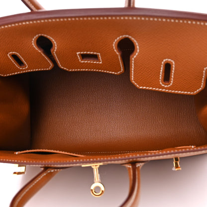 Hermes Epsom Birkin Sellier 25 Gold 6 of 11