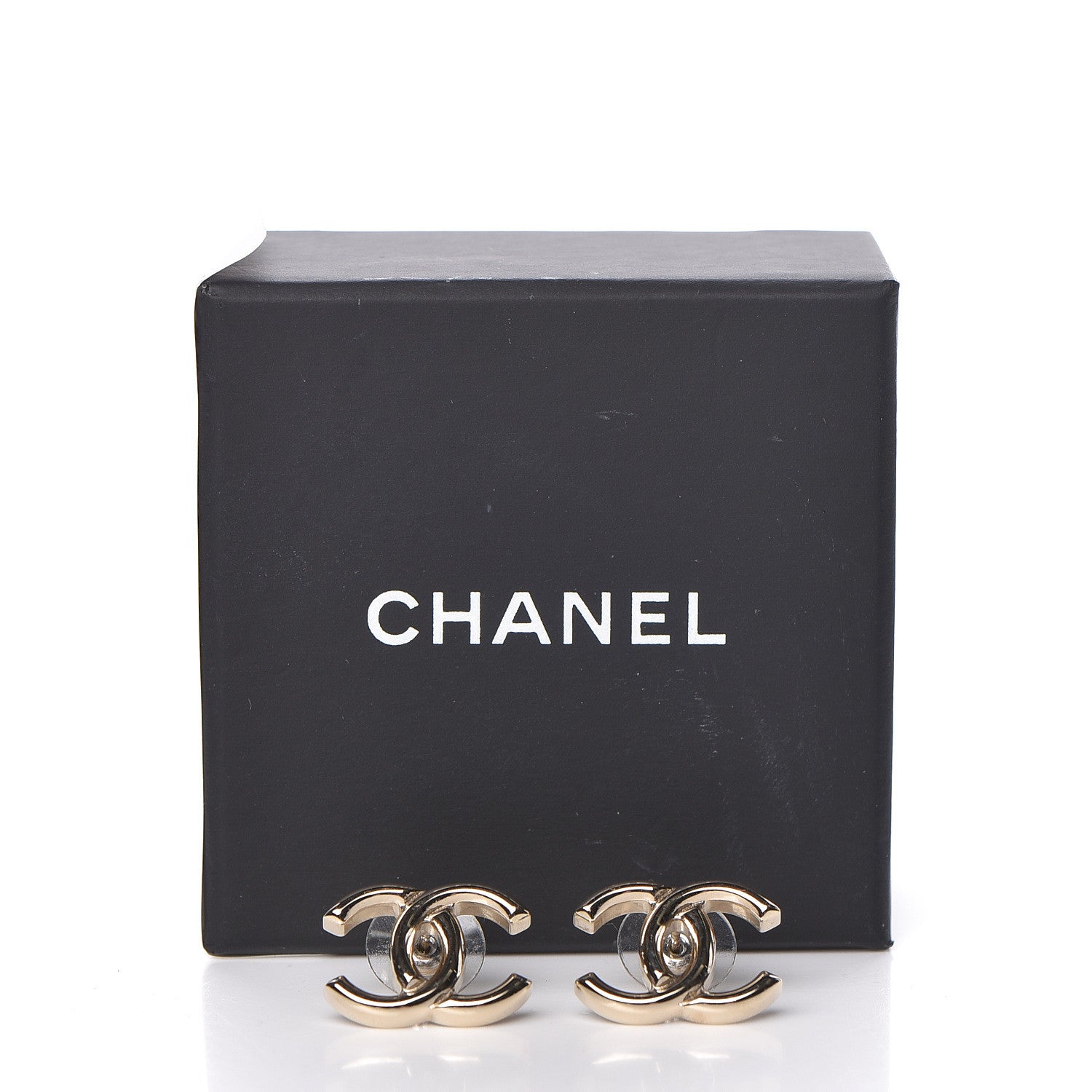 Chanel Metal CC Earrings Gold 5 of 5