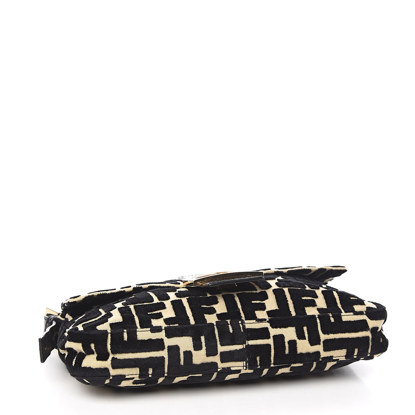 Fabric Snakeskin FF Baguette Black White
