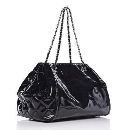 Chanel Vinyl Lipstick Ligne Accordion Tote Black 3 of 10