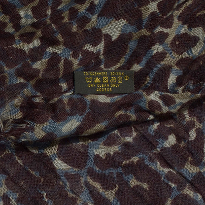 Louis Vuitton Cashmere Silk Lezard Stole Burgundy 7 of 7