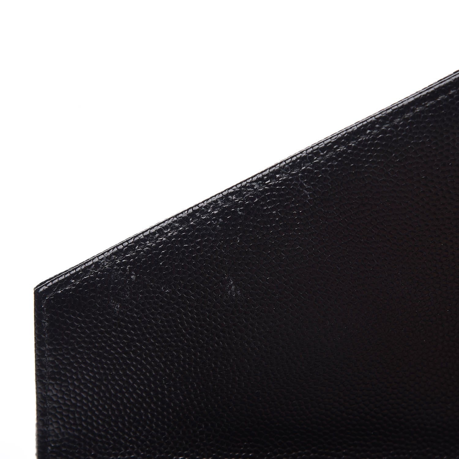 Saint Laurent Grain De Poudre Matelasse Chevron Monogram Envelope Chain Wallet Black 10 of 10