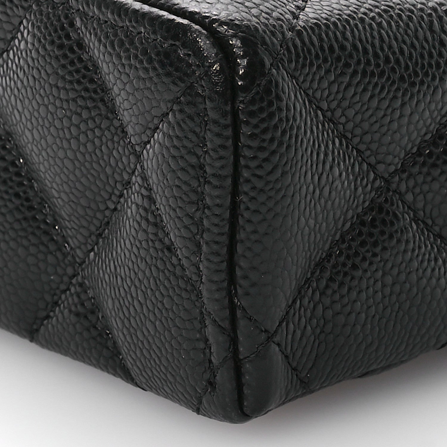 Chanel Caviar Quilted Top Handle Slim Vanity With Chain Black 10 of 11