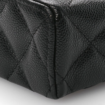 Chanel Caviar Quilted Top Handle Slim Vanity With Chain Black 10 of 11