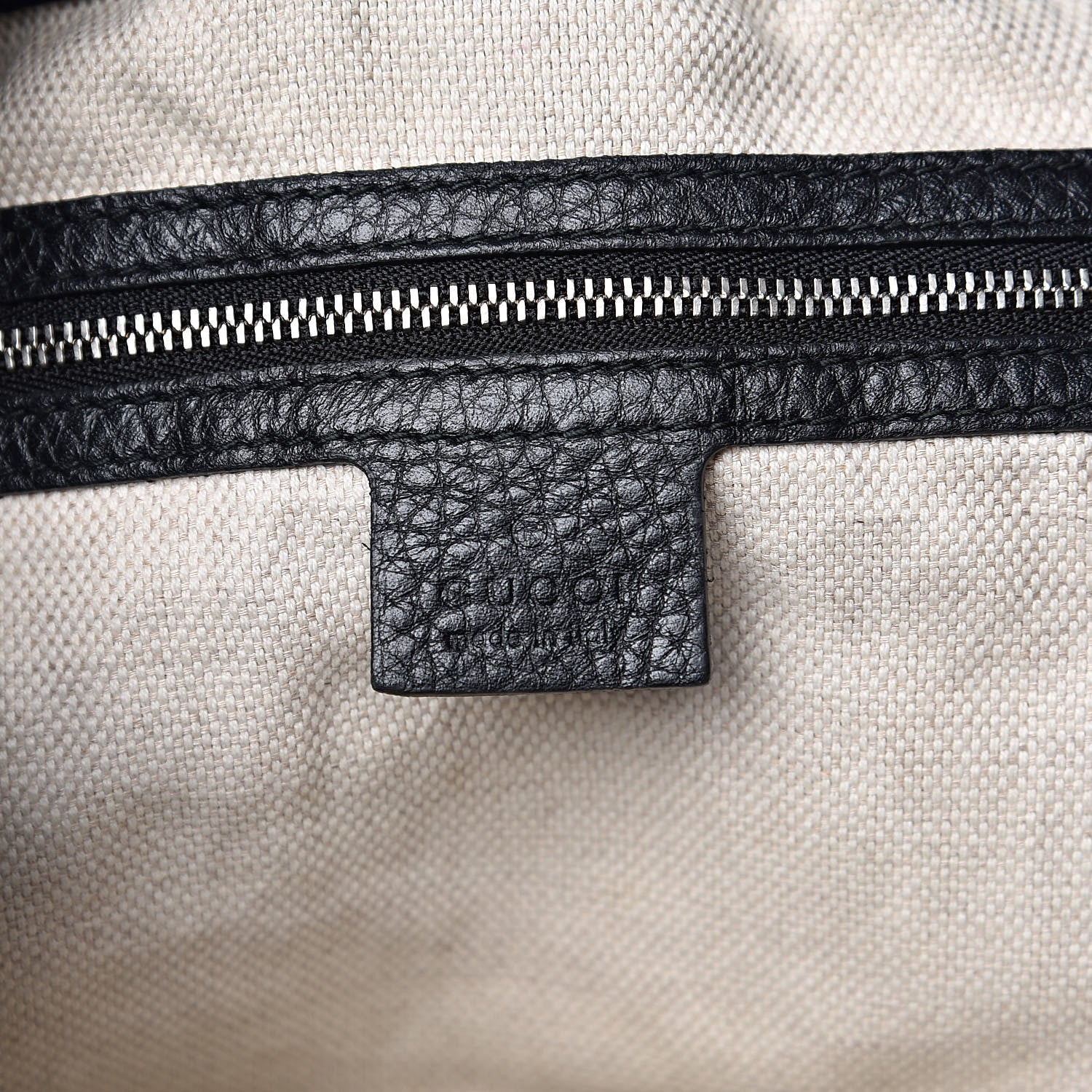 Gucci Pebbled Calfskin Studded Medium Soho Chain Shoulder Bag Black 6 of 10