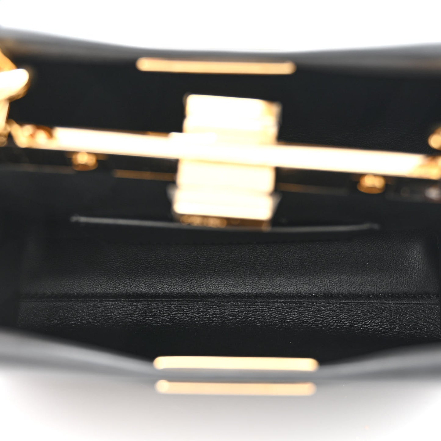 Vitello Seta Shiny Nappa Mini Peekaboo Iconic Satchel Black
