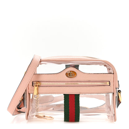 Gucci Vinyl Web Mini Ophidia Transparent Shoulder Bag Perfect Pink 1 of 10