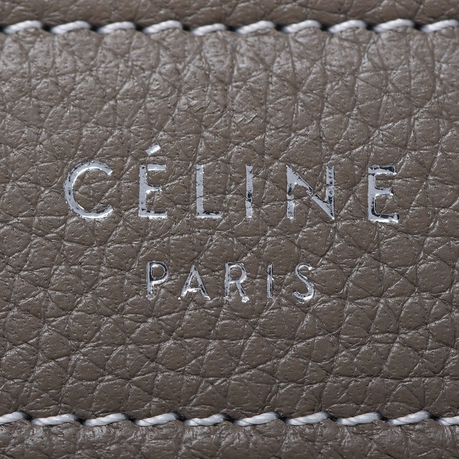 Celine Drummed Calfskin Nano Luggage Souris 10 of 19