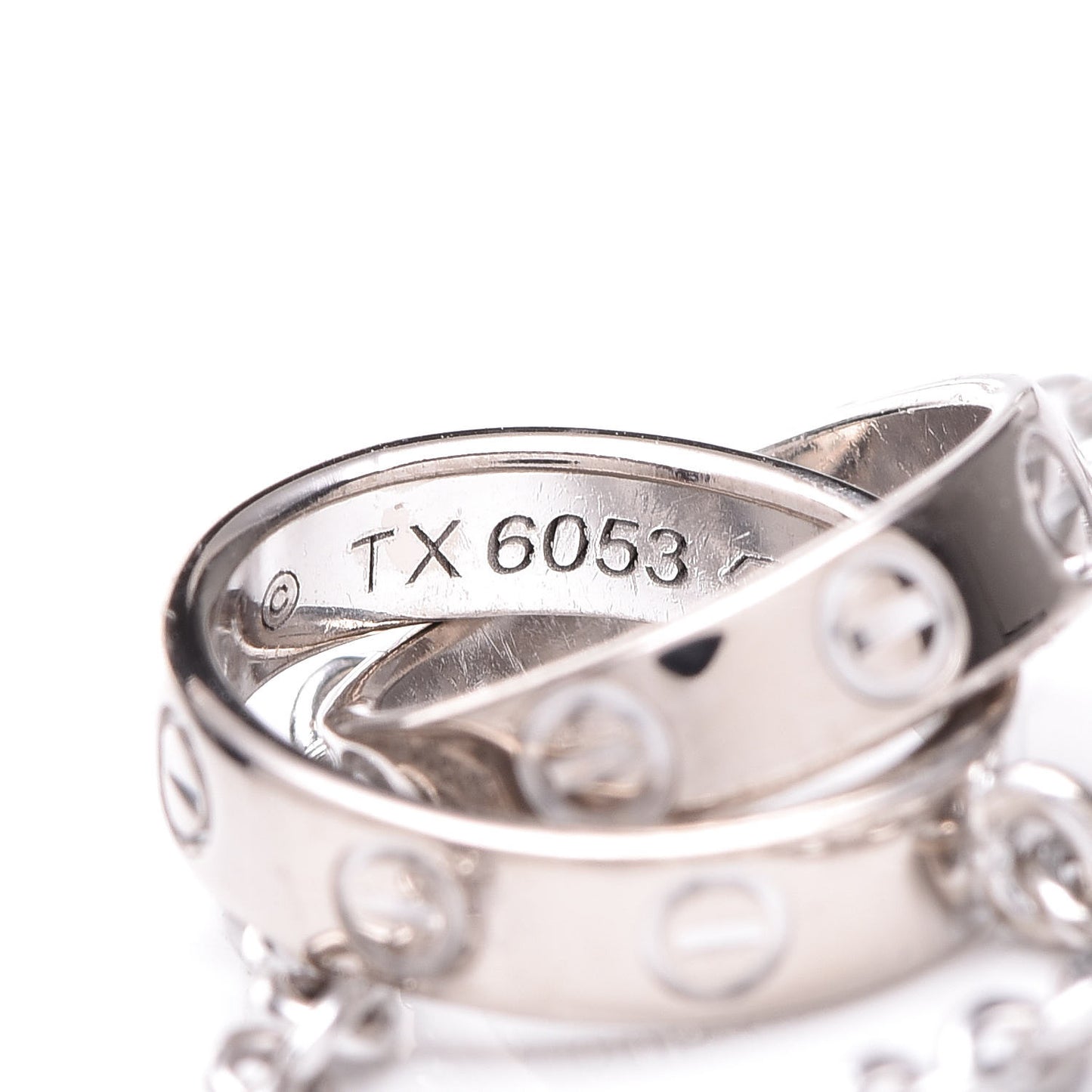 18K White Gold Interlocking LOVE Bracelet