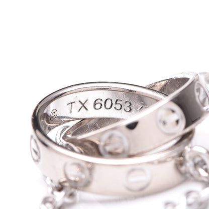 Cartier 18K White Gold Interlocking LOVE Bracelet 6 of 8