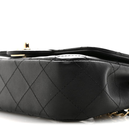 Chanel Lambskin Quilted Extra Mini V For Victory Flap Black 10 of 11