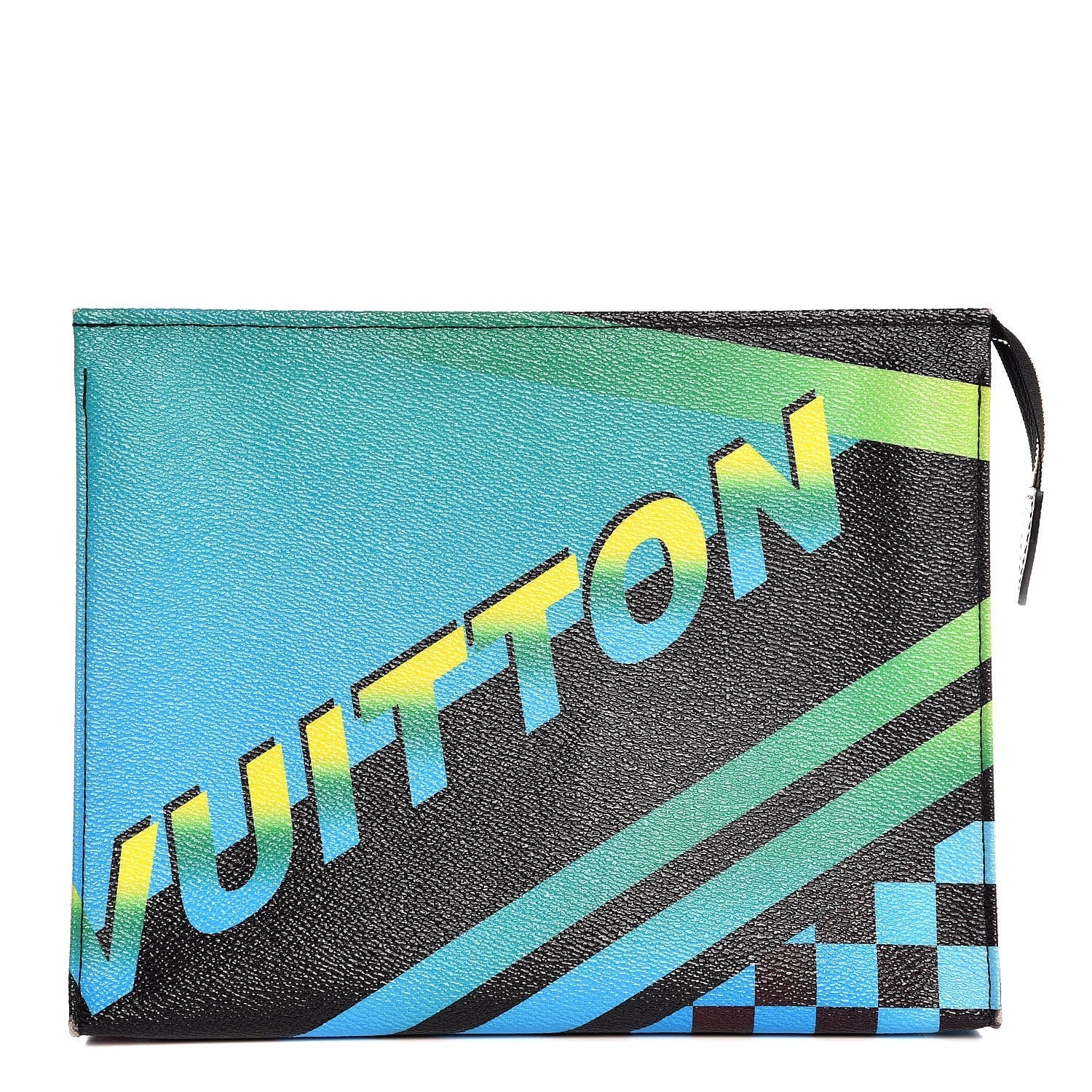 Louis Vuitton Damier Race Toiletry Pouch 26 Blue Vert 1 of 15