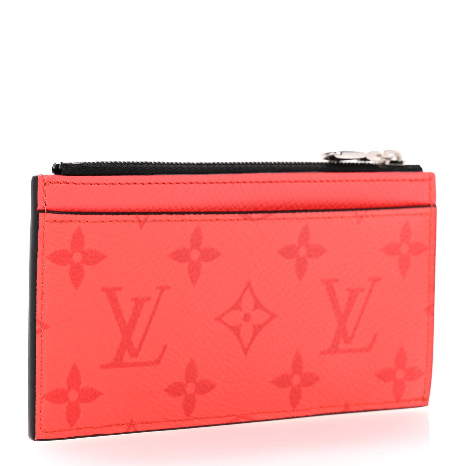 Louis Vuitton Taigarama Coin Card Holder Fire Red 3 of 9