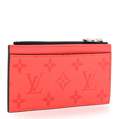 Louis Vuitton Taigarama Coin Card Holder Fire Red 3 of 9