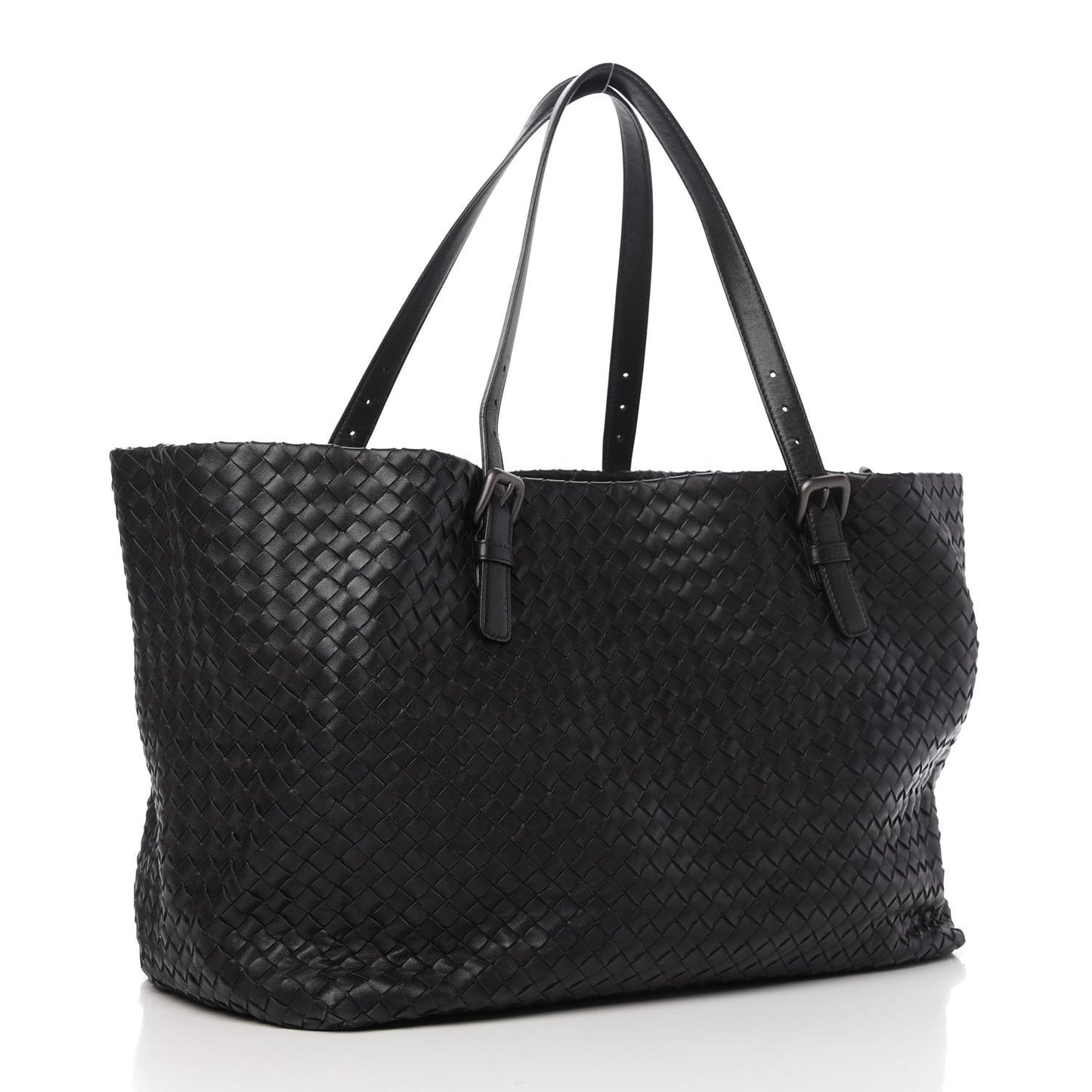 Nappa Intrecciato Large Seamless Tote Black