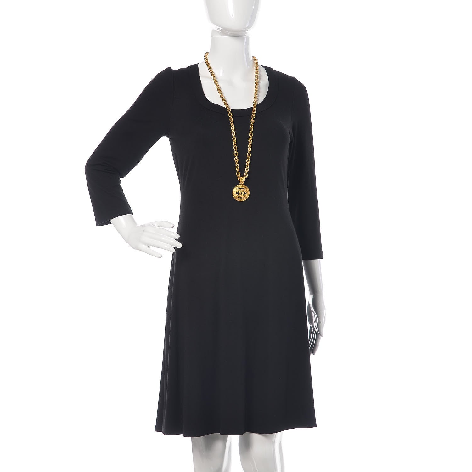 Chanel CC Chain Pendant Long Necklace Gold 2 of 6