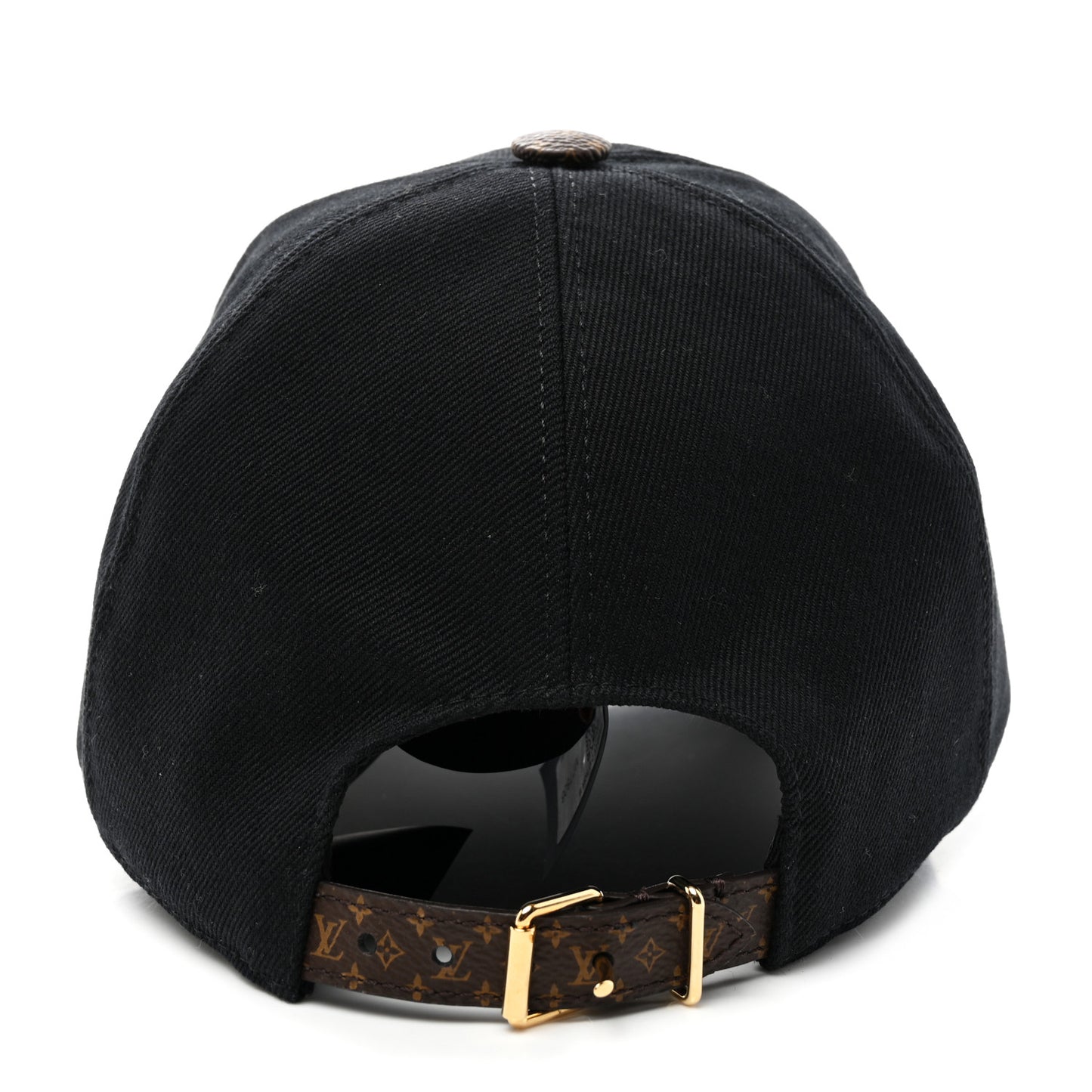 Monogram Cotton Jacquard Embroidered LV Day Cap M Black