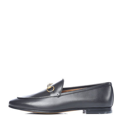 Gucci Calfskin Womens Jordaan Loafers 37 Black 1 of 10