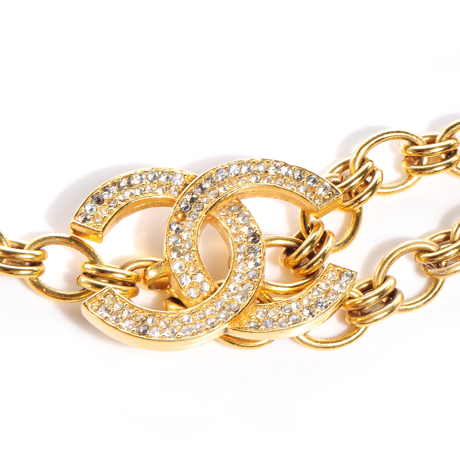 Chanel Crystal CC Chain Logo Belt Gold 3 of 5