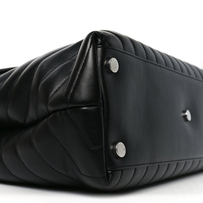 Saint Laurent Calfskin Y Quilted Monogram Large Loulou Chain Satchel Black 17 of 19