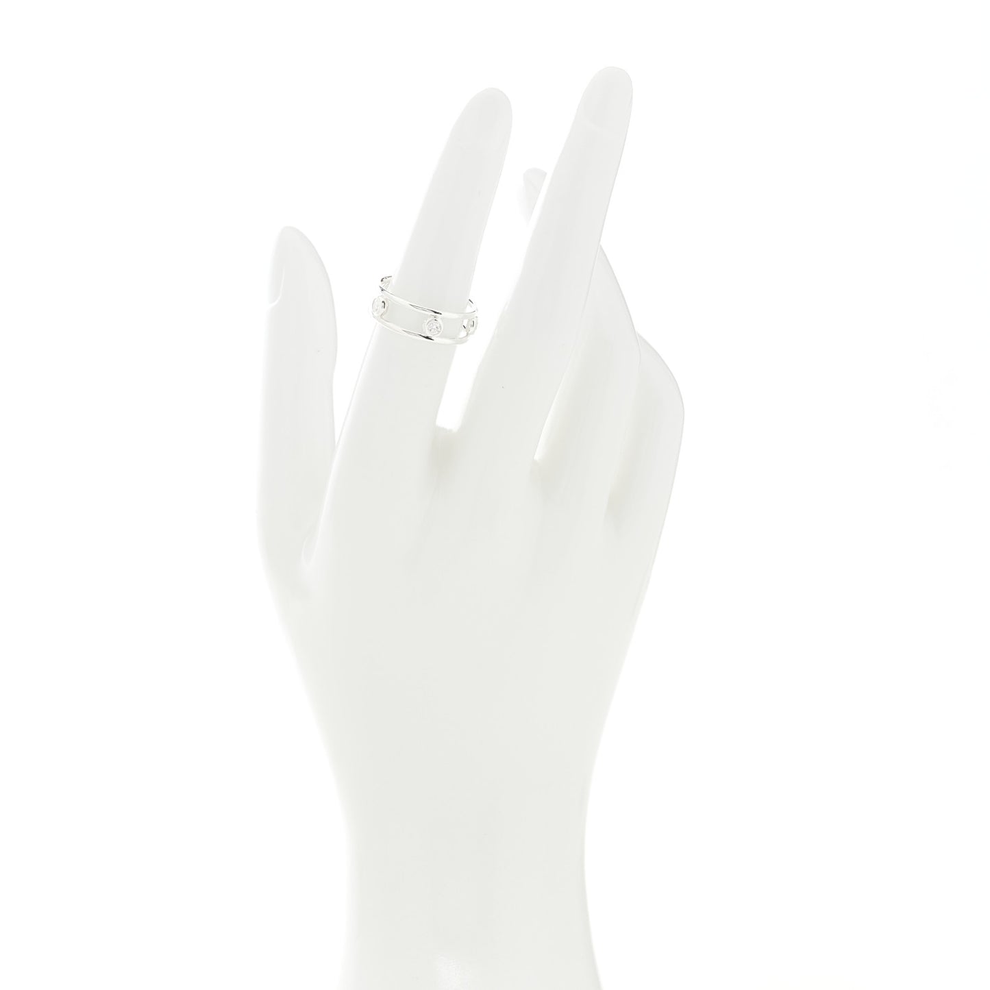 Sterling Silver Diamond Elsa Peretti Diamonds by the Yard Ring 52 6
