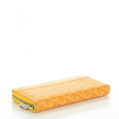 Goyard Goyardine Matignon Zip Around GM Wallet Yellow 4 of 7