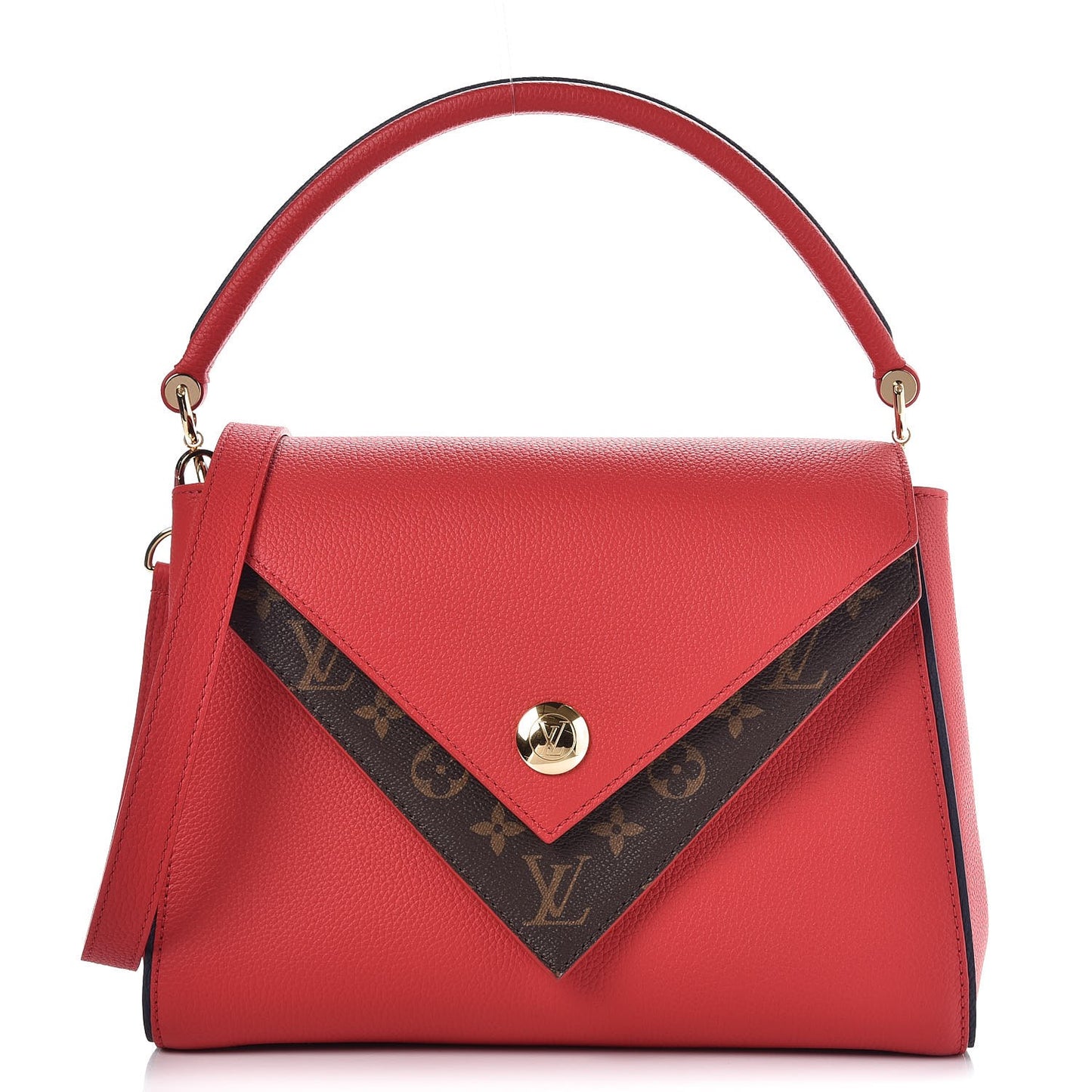 Calfskin Monogram Double V Rubis