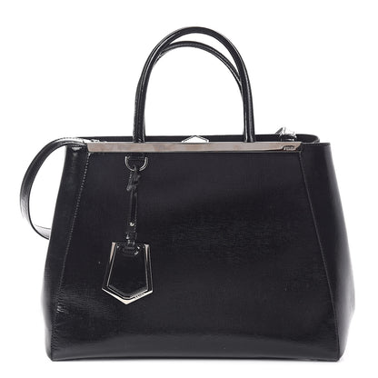 Fendi Patent Vitello Elite Regular 2Jours Tote Black 1 of 11