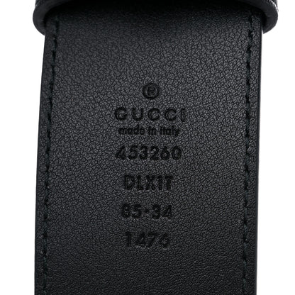 Gucci Moon Calfskin Pearl Double G 40mm Belt 85 34 Black Cream 3 of 5