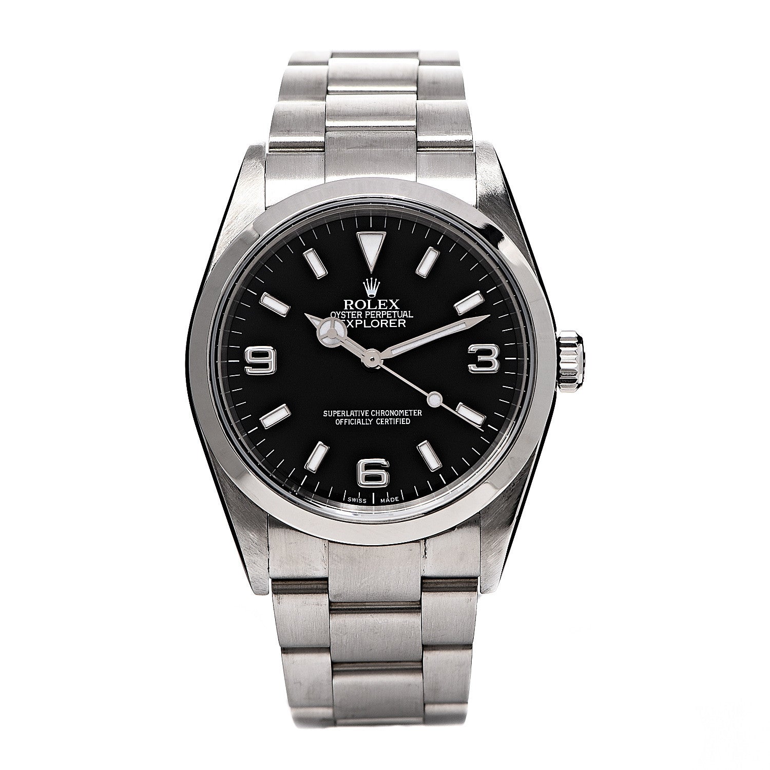 Rolex Stainless Steel 36mm Oyster Perpetual Explorer Watch Black 114270 1 of 5