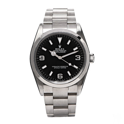 Rolex Stainless Steel 36mm Oyster Perpetual Explorer Watch Black 114270 1 of 5