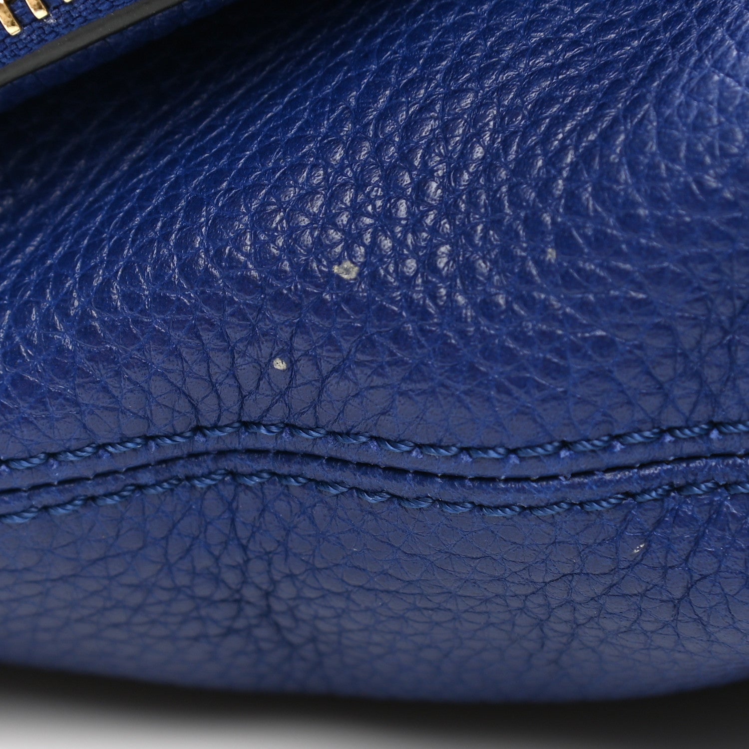 Alexander McQueen Grainy Calfskin Padlock Skull Clutch Blue 7 of 7
