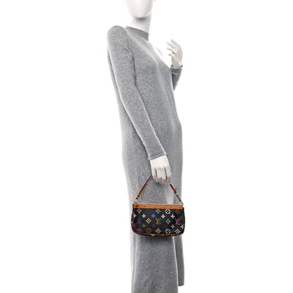 Louis Vuitton Monogram Multicolor Pochette Accessories Black 2 of 10