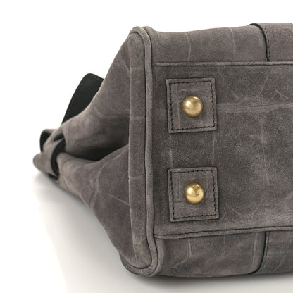 Mulberry Suede Crocodile Embossed Bayswater Grey 7 of 8