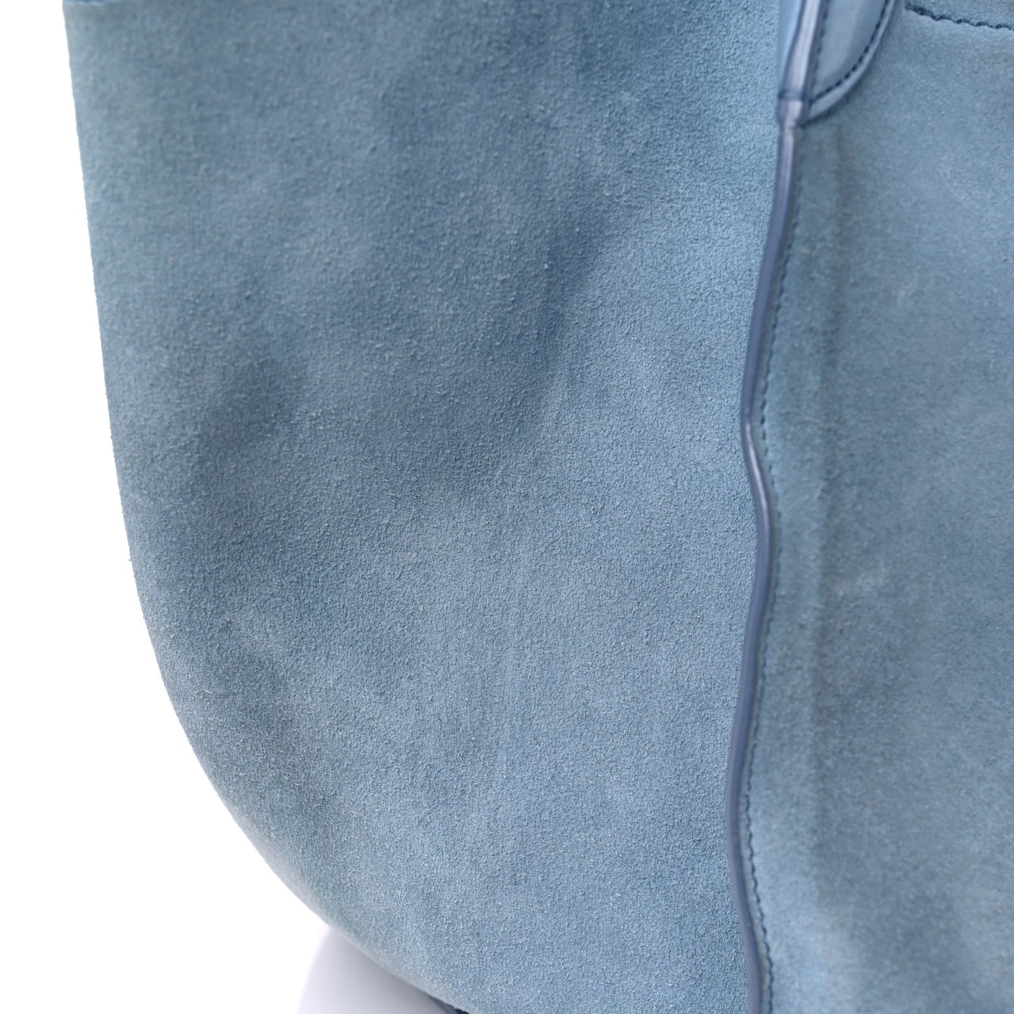 Suede Supple Grained Calfskin Medium Big Bag Slate Blue