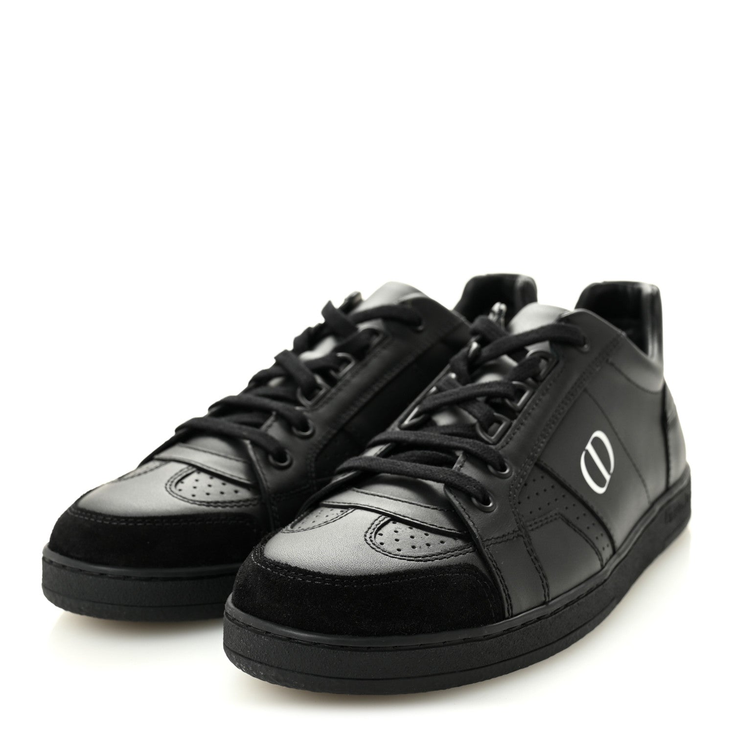 Christian Dior Calfskin Suede Logo Sneakers 38 Black 3 of 10