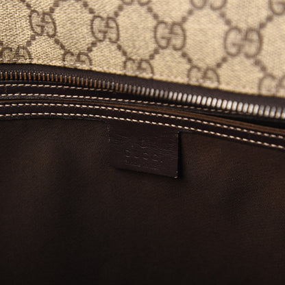 Gucci GG Supreme Monogram Medium Zippered Shopping Tote Dark Brown 8 of 13
