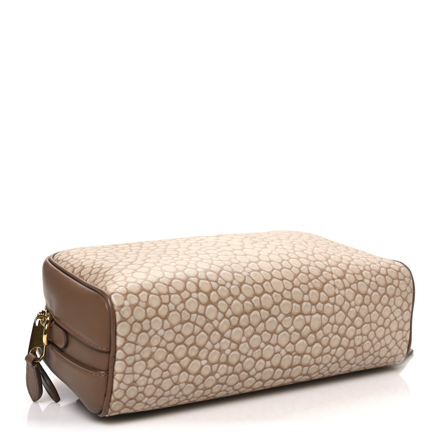 Calfskin Stingray Print Cube Bumbag Light Sand