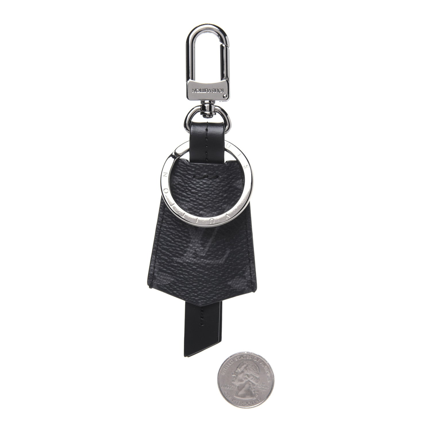 Louis Vuitton Monogram Eclipse Clochette Bag Charm Key Holder 2 of 5