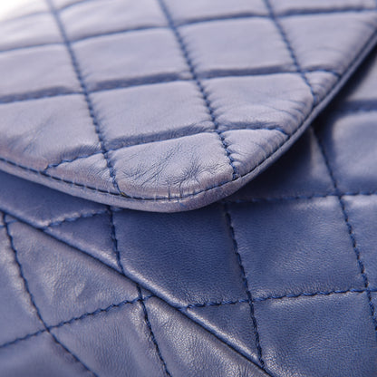 Chanel Lambskin Jumbo Single Flap Blue 10 of 12