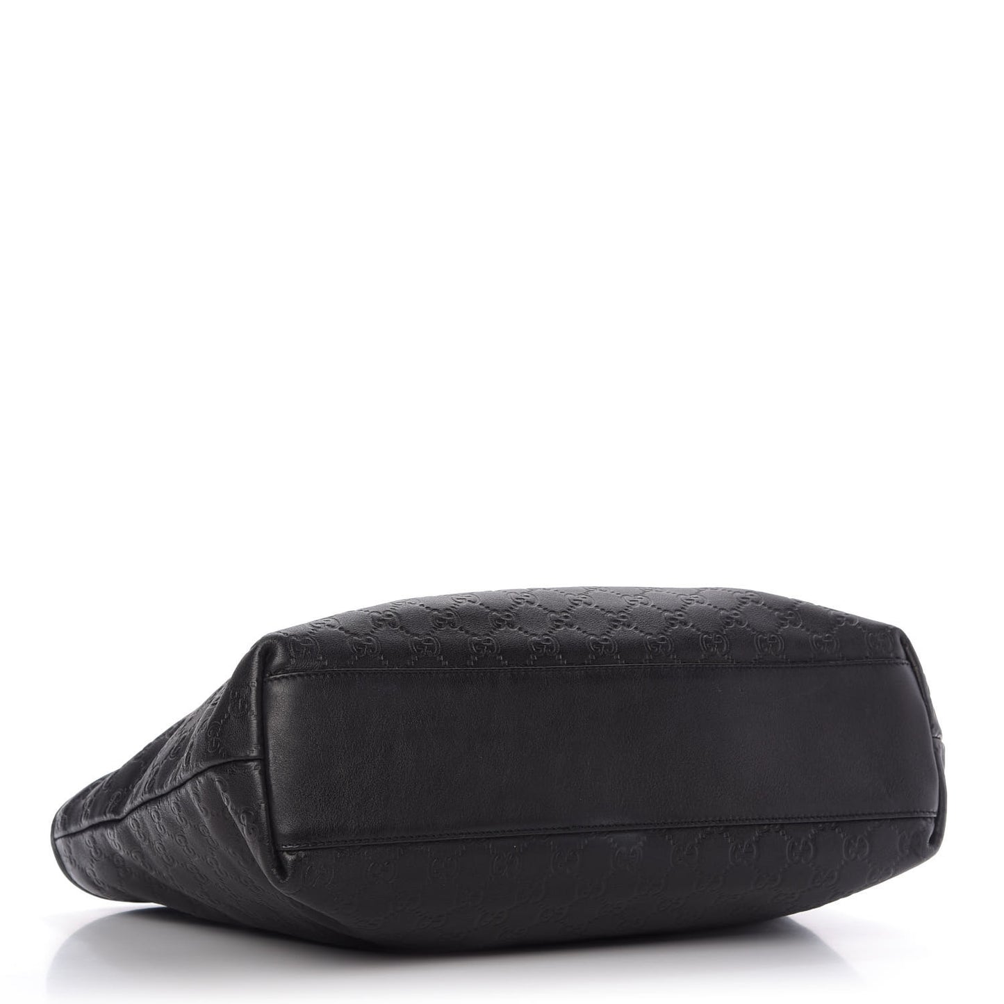 Guccissima Medium Zippered Shopping Tote Black