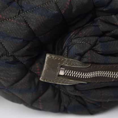 Chanel Nylon Quilted Coco Cocoon Bowler Khaki 12 of 14