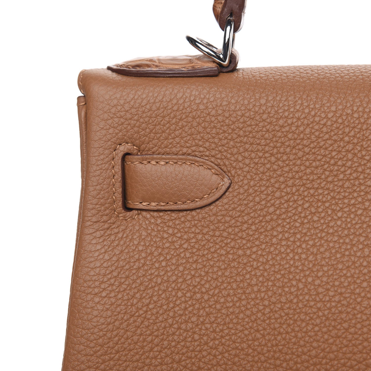 Hermes Togo Matte Alligator Kelly Retourne Touch 28 Gold 24 of 32