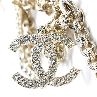 Chanel Metal Crystal 90's Icon Logo Chain Belt Gold 5 of 6