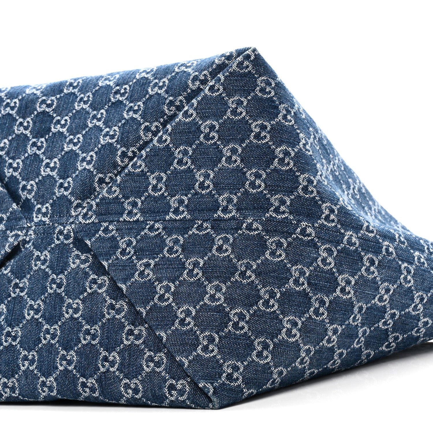 Gucci New Denim GG Monogram Calfskin Large Totissima Tote Blue 9 of 9
