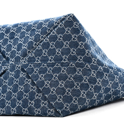 Gucci New Denim GG Monogram Calfskin Large Totissima Tote Blue 9 of 9