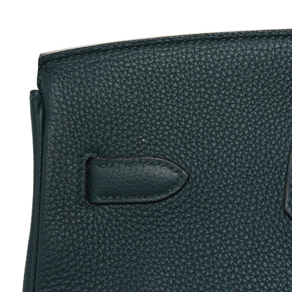 Hermes Togo Swift Officier Birkin 35 Vert Cypress Bleu Zellige 13 of 15