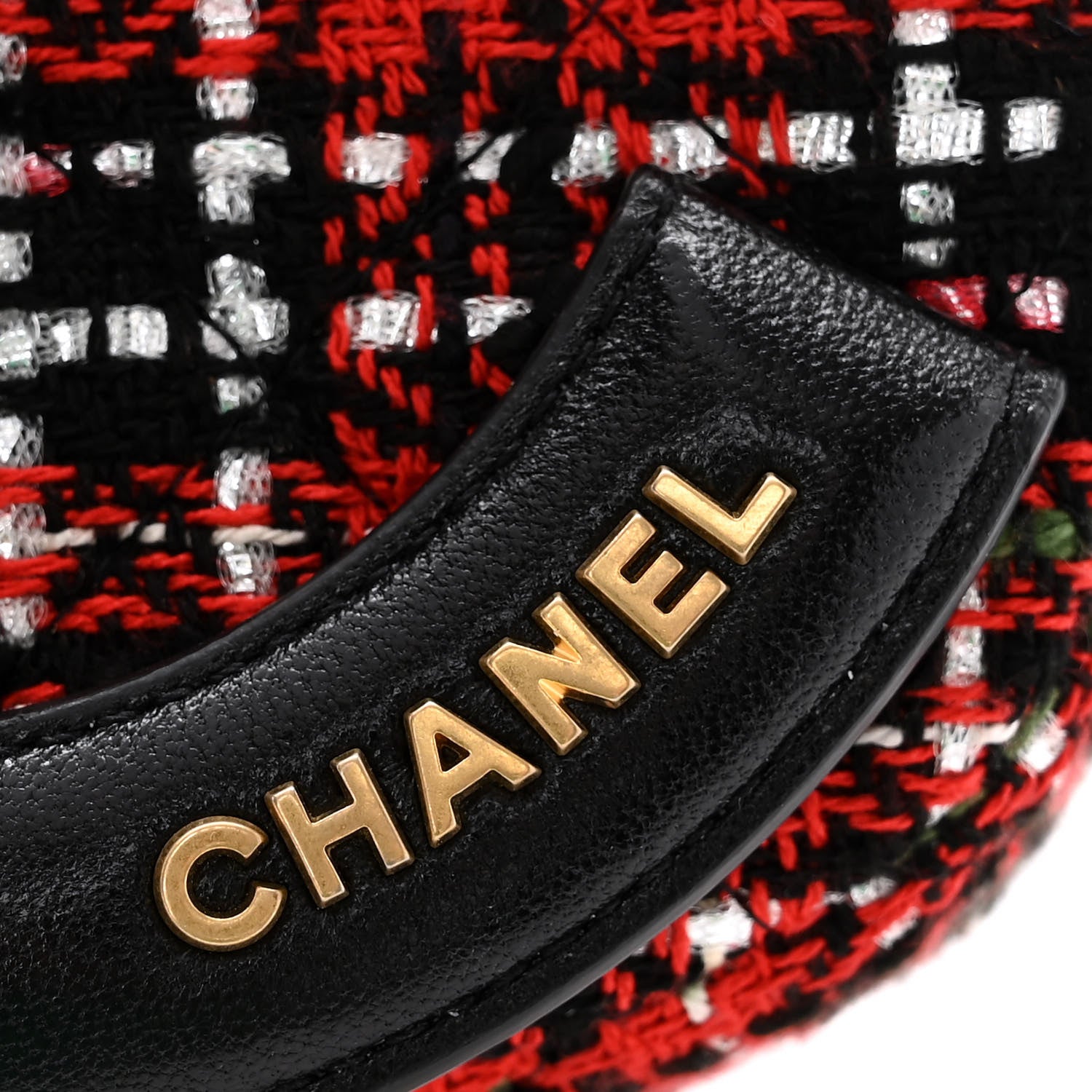Chanel Tweed Lambskin Quilted Coco Midnight Camera Case Red Black 12 of 12